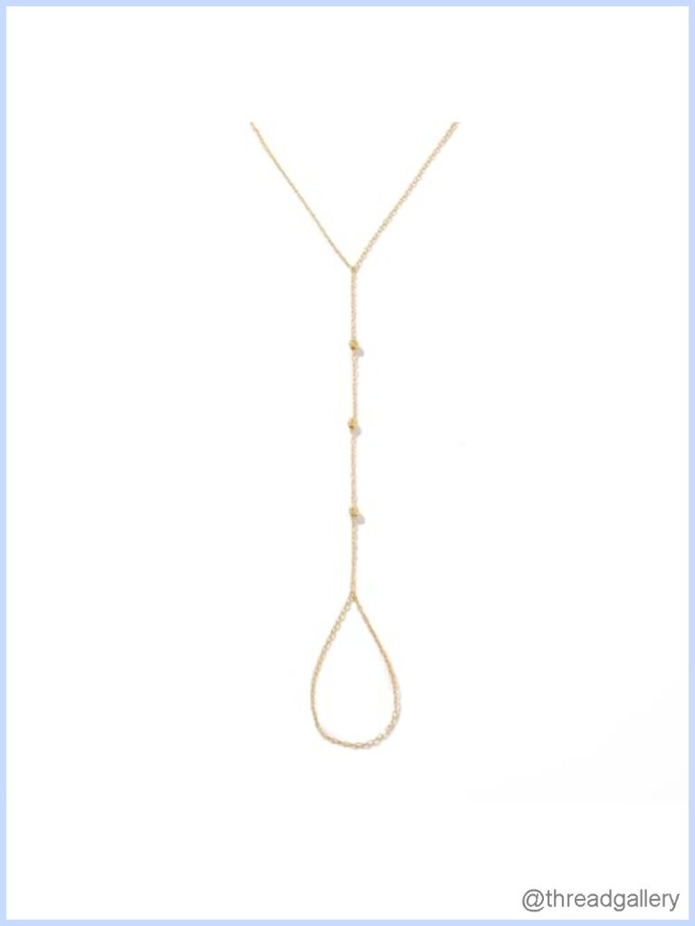 10K Solid Gold Beaded Hand Chain Bracelet Adjustable Women